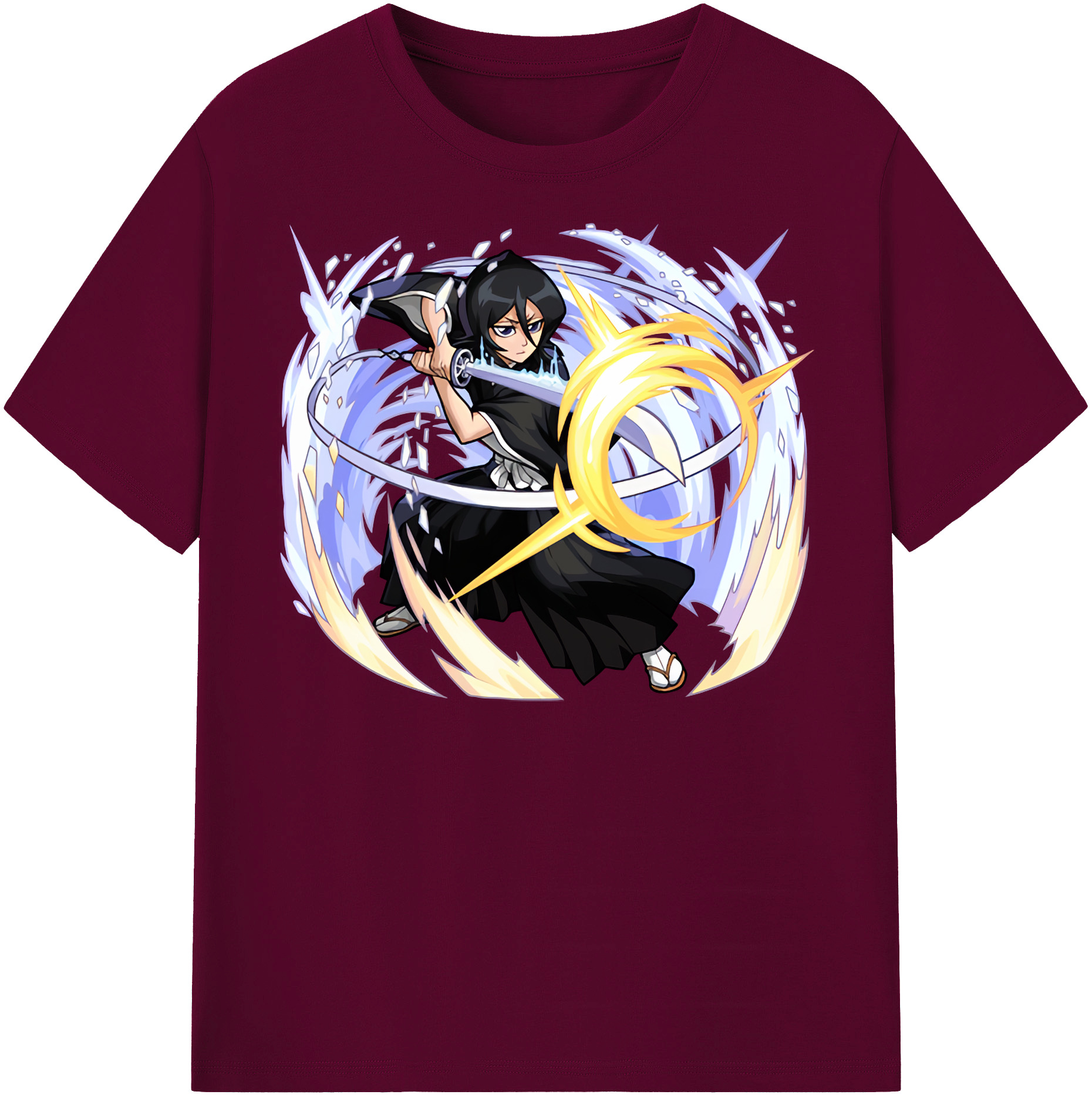 （画像用） ブリーチ 朽木ルキア BLEACH Kuchiki Rukia レディースカジュアルプリントTシャツ（綿100％）